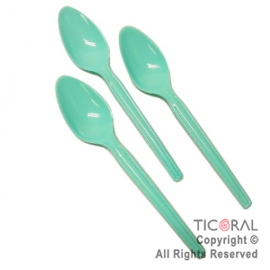 CUCHARA CLASSIC PLAST VERDE PASTEL x 20